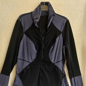 Zella Double Zipper‎ Active Jacket.  Women's Size Xl.   Navy With White...